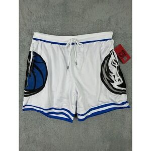 New Ultra Game Dallas Mavericks NBA Official Mesh Shorts Mens Large White Blue